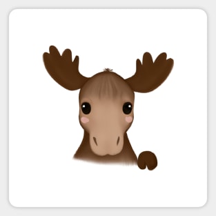 Cute Baby Moose Animal Magnet